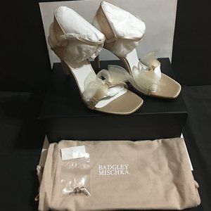 Badgley Mischka Jessica Bow Women's Evening Sandal Shoe Size 8.5